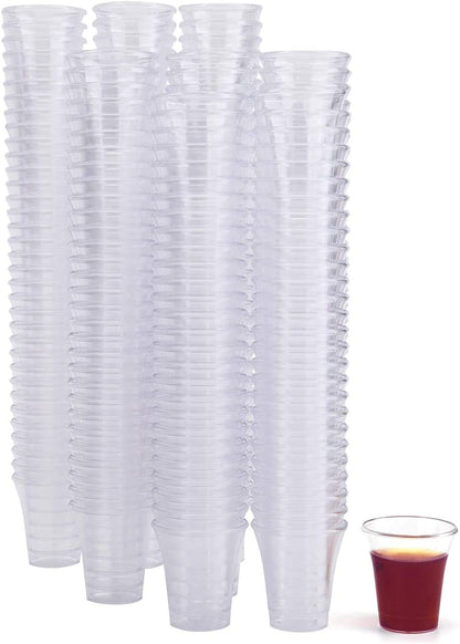 0.5 oz. Clear Plastic Communion Cups, Hard Disposable Communion Cups Fits Standard Holy Communion Trays (1000pc)