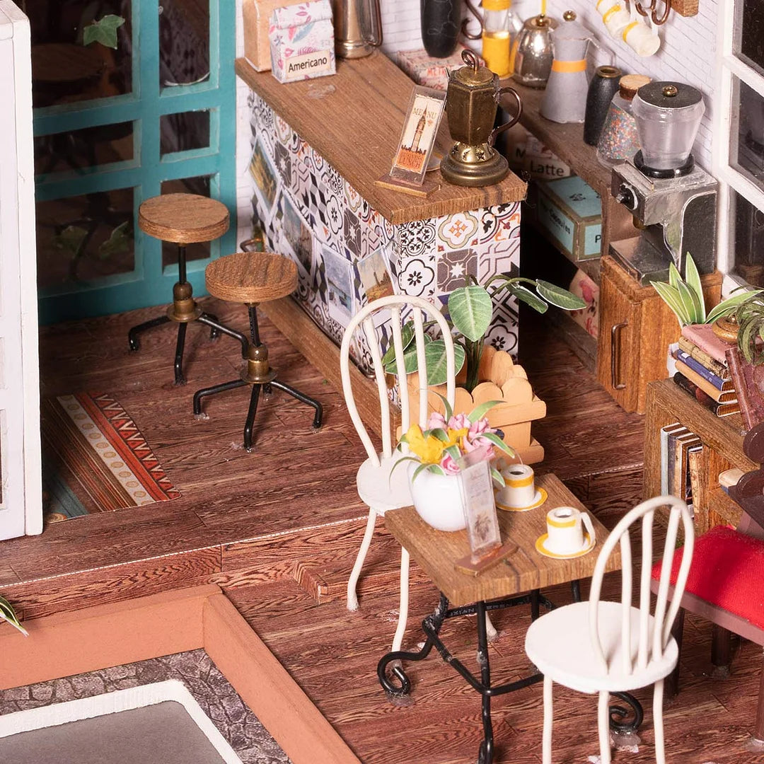 Simon's Coffee Shop DIY Miniature Dollhouse Kit DG109