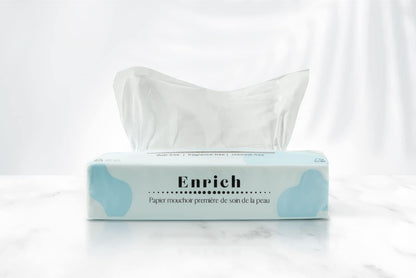 Enrich Premium Lotion Facial Tissues with Vegan HA,Squalane, Coconut Oil, 3-Ply