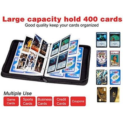 400 Card Spots Cards Binder Album Book Game Card Collectors Holder Case