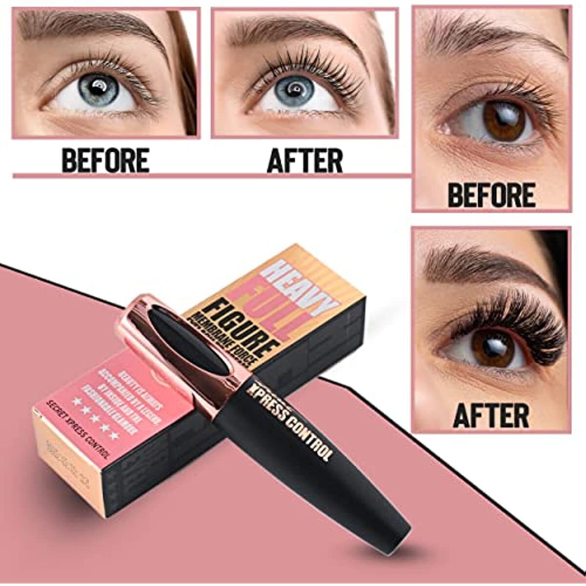 4D Silk Fiber Eyelash Lash Mascara Extension Makeup Black Waterproof Eye Lashes