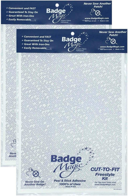 Badge Magic Cut Fit Freestyle Self-Adhesive Double-Sided Patch Adhesive Kit