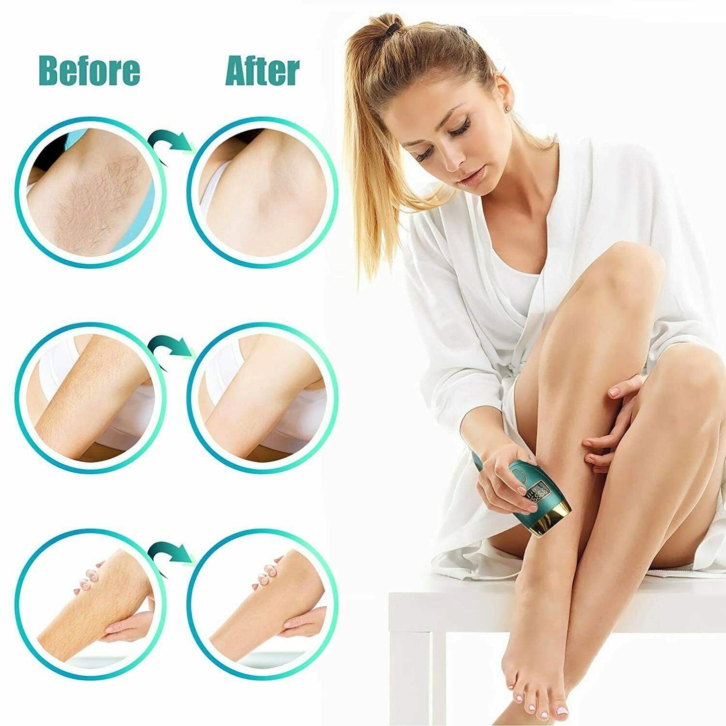 IPL Hair Removal Device 999,999 Flashes Painless Laser Permanent Body epilator
