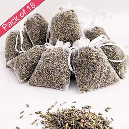 18 Pack Lavender Sachets Bag Dried Flower Sachet for Home Fragrance Bags