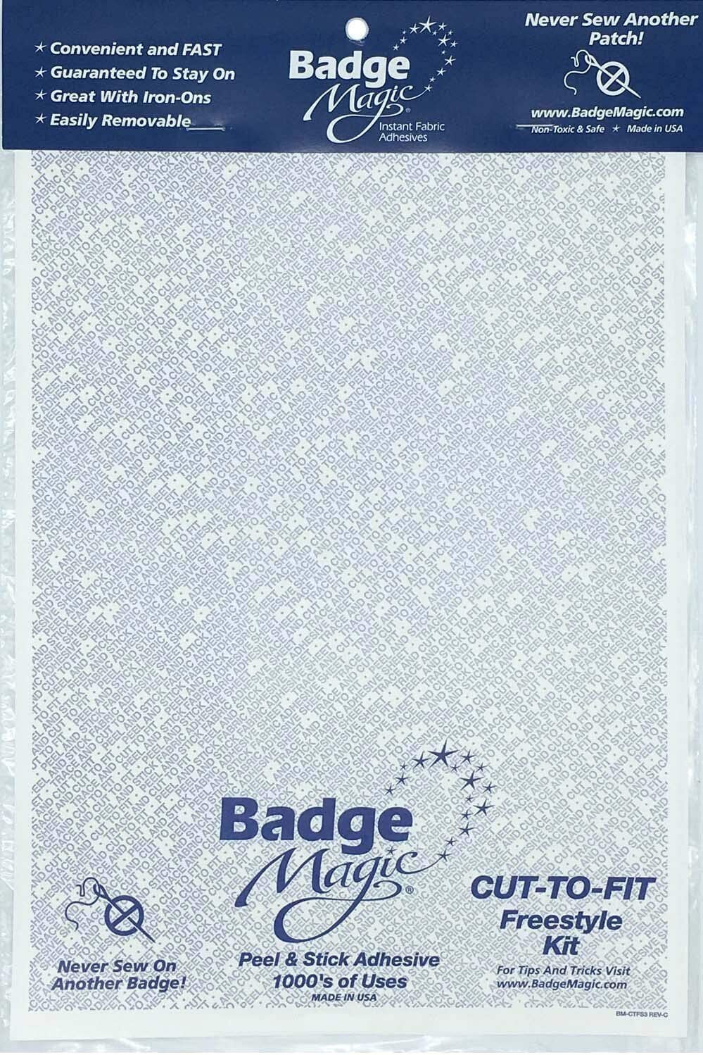 Badge Magic Cut Fit Freestyle Self-Adhesive Double-Sided Patch Adhesive Kit